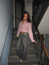 Julica cropped blazer - Rosa