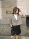 Juliane ternet  cropped blazer - Grøn