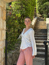 Denisi satin bluse - Hvid
