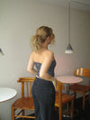 Malina denim top - Mørkegrå