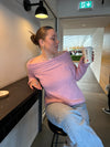 Elinor off shoulder strik - Lyserød