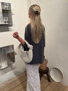 Florence taske i ruskind - Off white