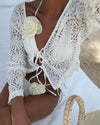 Angelina blonde bluse - Hvid