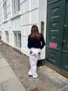 Star jeans med brune stjerner - Hvid