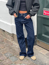 Star jeans med hvide stjerner - Mørk denim