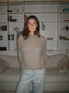 Elina striktrøje - Beige