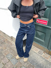 Star jeans med hvide stjerner - Mørk denim