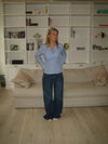Samara low waisted jeans - Mørkeblå denim