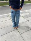 Star jeans med hvide stjerner - Lys denim