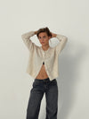 Julia strikket cardigan - off white/cream