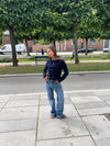 Star jeans med hvide stjerner - Lys denim