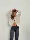 Julia strikket cardigan - off white/cream