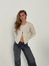 Julia strikket cardigan - off white/cream