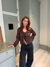 Marianne langærmet bluse - Leopard