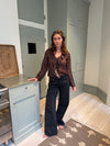 Marianne langærmet bluse - Leopard