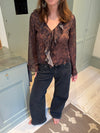 Marianne langærmet bluse - Leopard