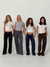 Britney lavtaljede suit bukser - brun
