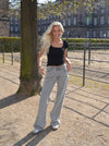 Samara low waisted jeans - Lys grå