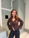 Marianne langærmet bluse - Leopard