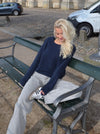 Samara low waisted jeans - Lys grå