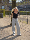 Samara low waisted jeans - Lys grå