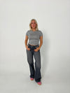 Abbey basic t-shirt - grå melange