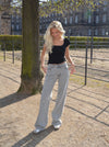 Samara low waisted jeans - Lys grå