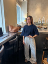 Donna oversized glimmer bukser - Lysegrå