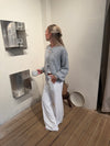 Britney lavtaljede suit bukser - Hvid