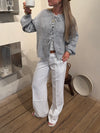 Britney lavtaljede suit bukser - Hvid