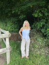 Tuva lavtaljede jeans - Beige