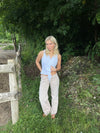 Tuva lavtaljede jeans - Beige