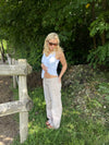 Tuva lavtaljede jeans - Beige