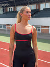 Speedana tanktop - Jet black/cherry