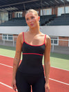Speedana tanktop - Jet black/cherry