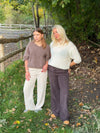 Rancy strikket mohair t-shirt - Brun