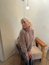 Idun striktrøje med turtleneck  - Brun