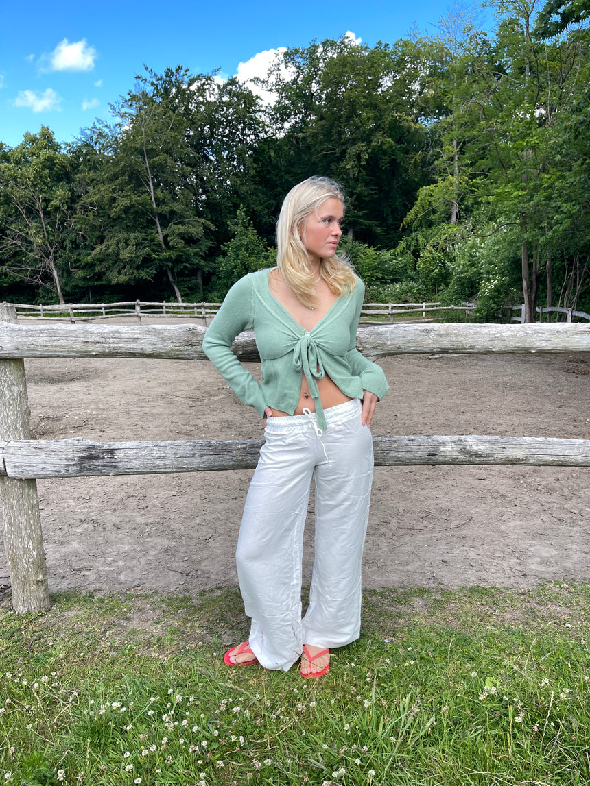 Katarina bukser i hørblanding - Off white