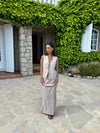 Anouska hør top - Beige
