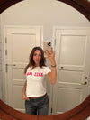 "Kiss me" baby tee - Hvid