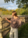 Rancy strikket mohair t-shirt - Brun