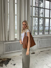 New York flettet taske - Brun