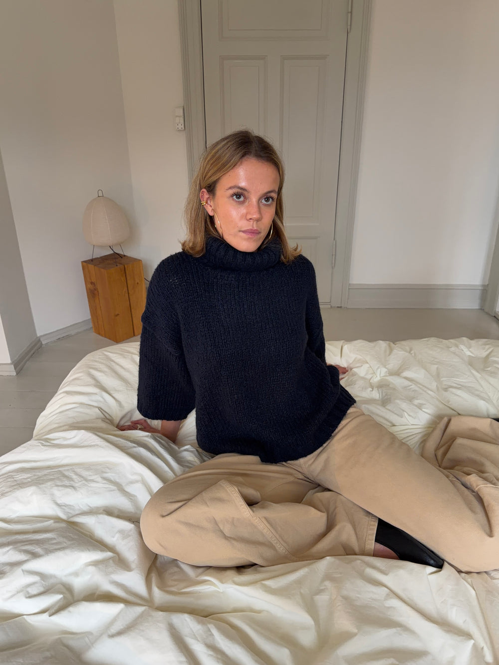 Dubleo striktrøje med korte ærmer - Navy