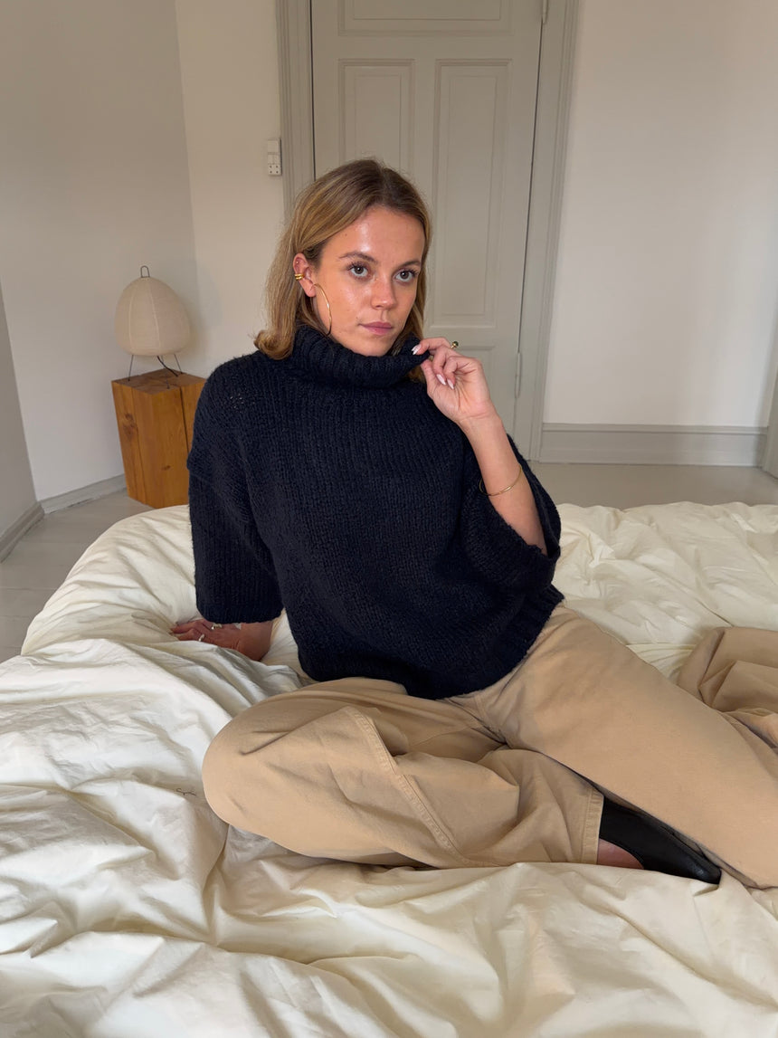 Dubleo striktrøje med korte ærmer - Navy