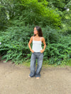 Bente blonde top - Hvid
