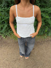 Bente blonde top - Hvid
