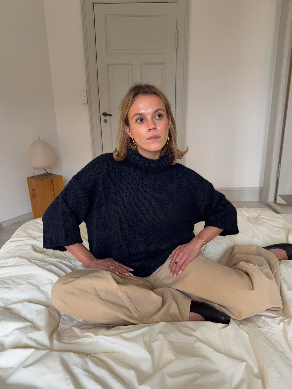 Dubleo striktrøje med korte ærmer - Navy