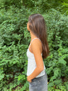 Bente blonde top - Hvid