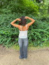 Bente blonde top - Hvid