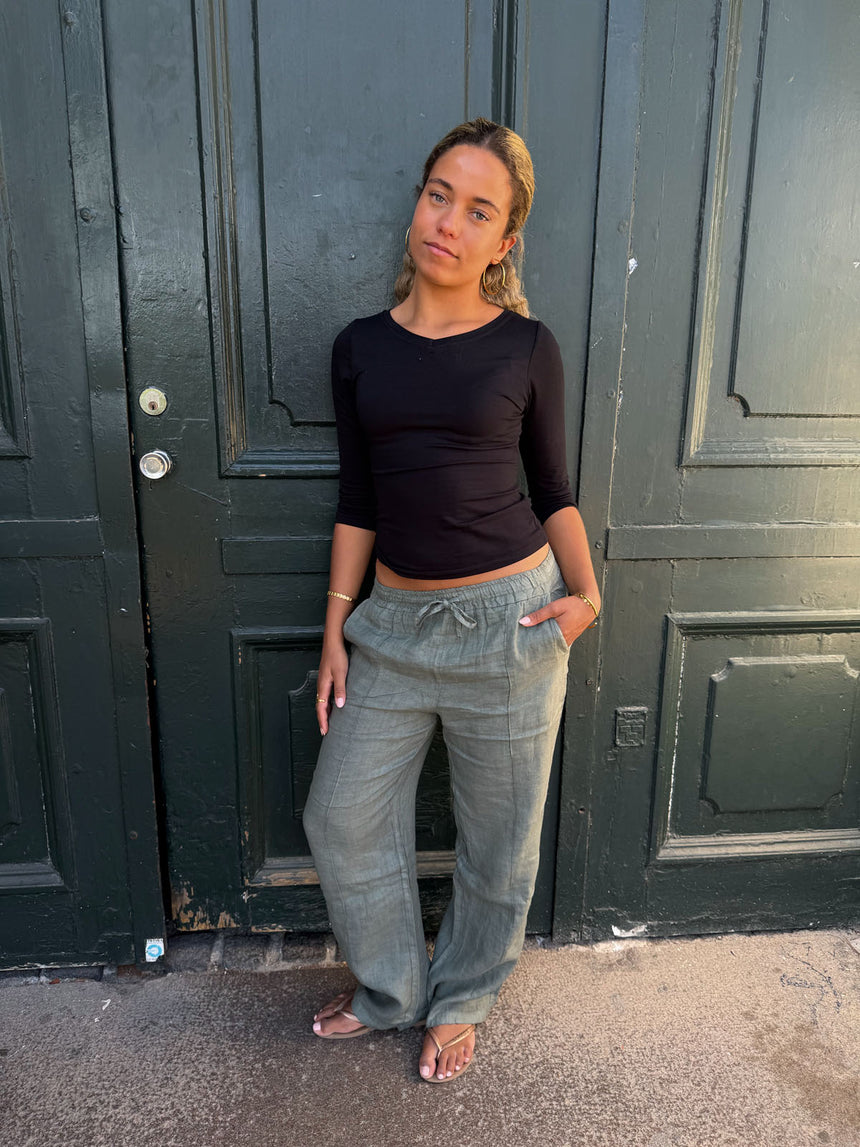 Signe hørbukser - kaki